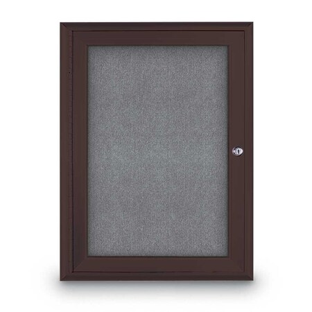 United Visual Products Sliding Door Indoor Enclosed Corkboard, 9 UV9029ACSH-BLACK-RUBBER
